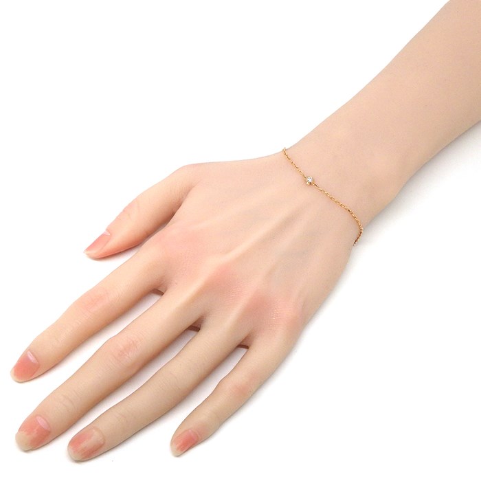 カルティエ Cartier ブレスレット ダムール スモールモデル SM ディアマン レジェ B6040300 1ポイント ダイヤモンド 0.09ct K18PG 【箱・保付き】 【中古】