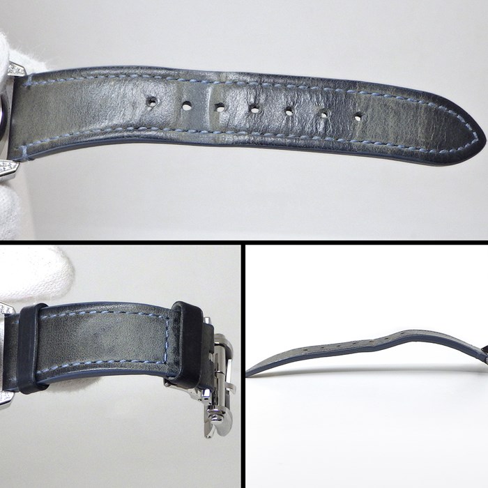 ゼニス ZENITH 腕時計 クロノマスター オリジナル 38mm 16.3200.3600/02.C907 573003 デイト クロノグラフ スモールセコンド 裏スケ 夜光針 9ポイント ダイヤインデックス ダイヤラグ ホワイト/ブルー シェル文字盤 SS レザーベルト 自動巻き 【中古】