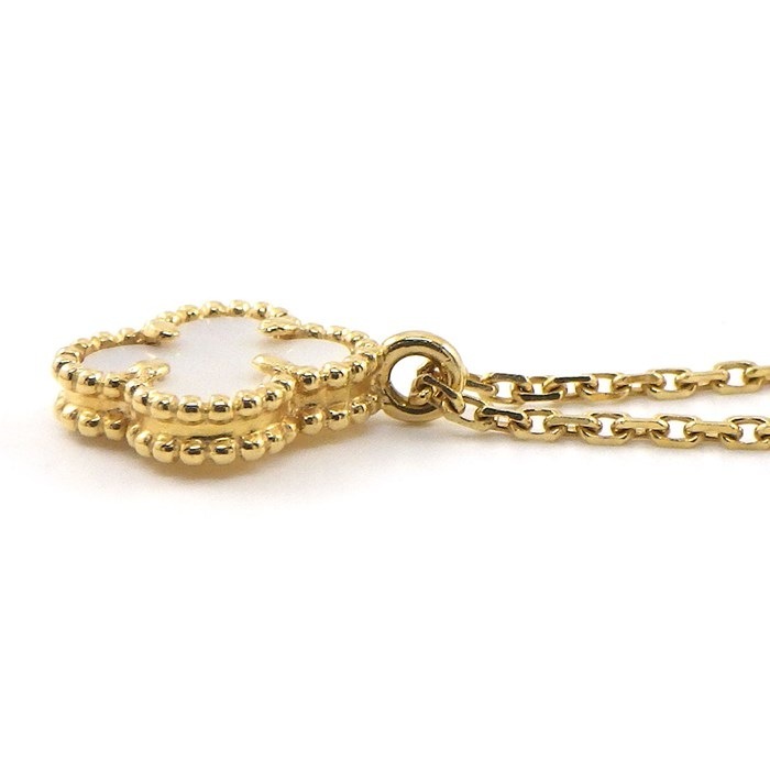 ヴァンクリーフ&アーペル Van Cleef & Arpels ネックレス スウィート アルハンブラ VCARF69100 ホワイト シェル K18YG 【中古】