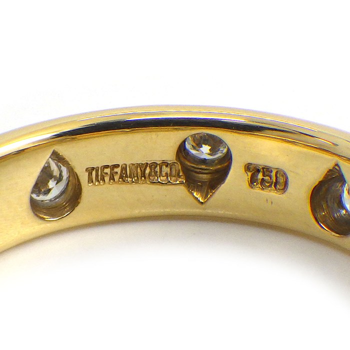 ティファニー Tiffany & Co. リング ドッツ ダイヤモンド PT950 K18YG 9号 【中古】