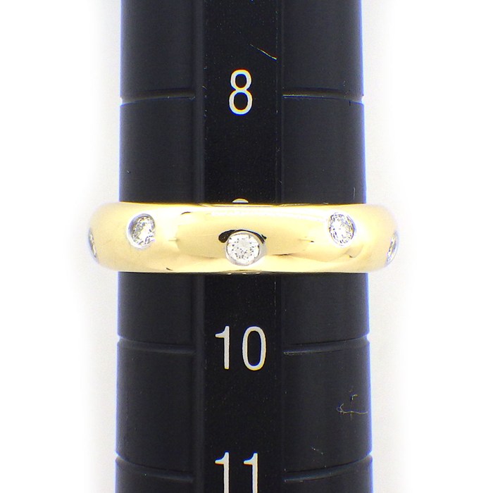 ティファニー Tiffany & Co. リング ドッツ ダイヤモンド PT950 K18YG 9号 【中古】