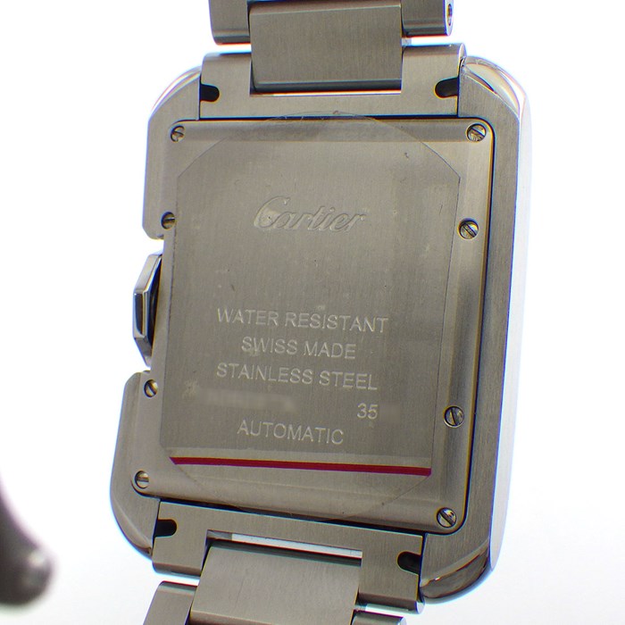 カルティエ Cartier 腕時計 タンク アングレーズ LM W5310009 デイト シルバー ギョーシェ レクタンギュラー文字盤 SS 自動巻き 【中古】 カルティエ Cartier 腕時計 タンク アングレーズ LM W5310009 デイト