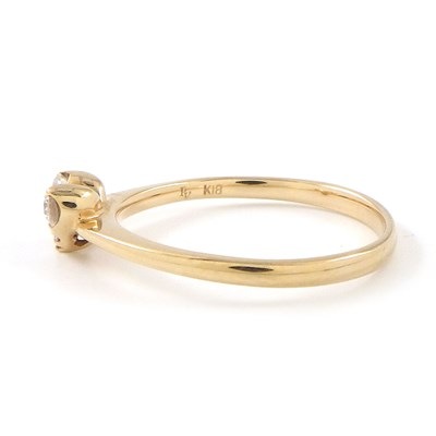 ポンテヴェキオ Ponte Vecchio リング ハート モチーフ ダイヤモンド 計0.14ct K18PG 11号 / #11 【中古】