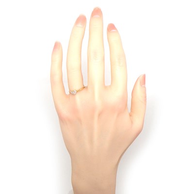 ポンテヴェキオ Ponte Vecchio リング ハート モチーフ ダイヤモンド 計0.14ct K18PG 11号 / #11 【中古】