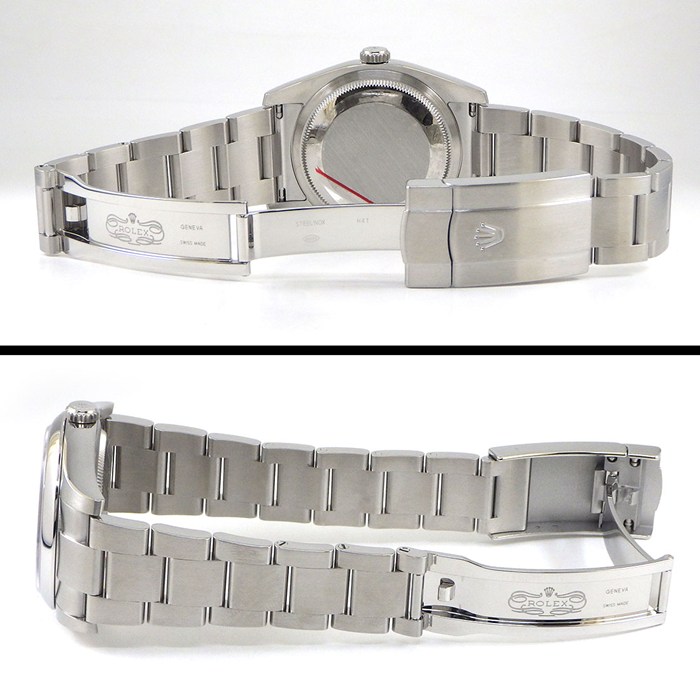 ロレックス Rolex 腕時計 オイスターパーペチュアル 116000 サンレイ グレー文字盤 SS 自動巻き 【箱・保付き】 【中古】