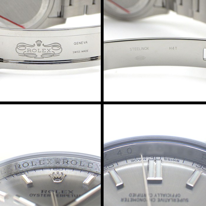 ロレックス Rolex 腕時計 オイスターパーペチュアル 116000 サンレイ グレー文字盤 SS 自動巻き 【箱・保付き】 【中古】