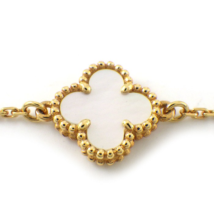 ヴァンクリーフ＆アーペル Van Cleef & Arpels ブレスレット スウィートアルハンブラ マザーオブパール VCARF68800 ホワイト シェル 【箱・保付き】 【中古】