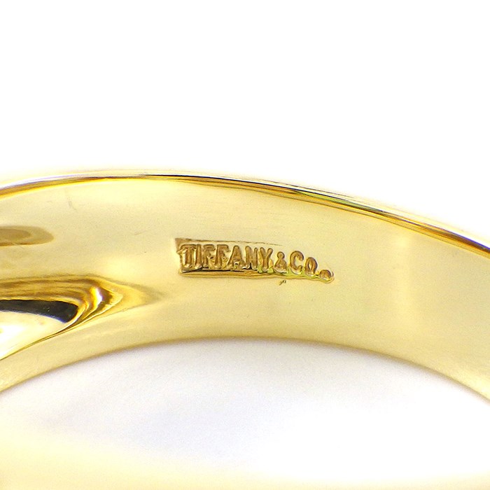 ティファニー Tiffany & Co. リング オーバル カボションカット ペリドット K18YG 8.5号 【中古】