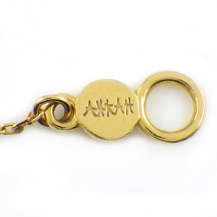 アーカー AHKAH ネックレス ティランハート AB1647010100 レッド 樹脂加工石 K18YG 【中古】