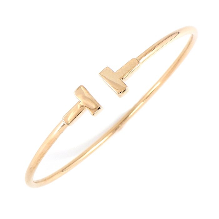 Tiffany ティファニー K18 Tワイヤー ナローブレスレット ティファニー