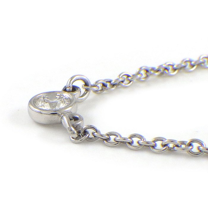 ティファニー Tiffany & Co. ネックレス バイザヤード 3ポイント ダイヤモンド 計約0.15ct PT950 【中古】