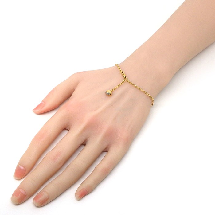 カルティエ Cartier ブレスレット ベビー トリニティ パンピーユ ボール スウィング ドロップ スリーカラー K18PG K18WG K18YG 【中古】