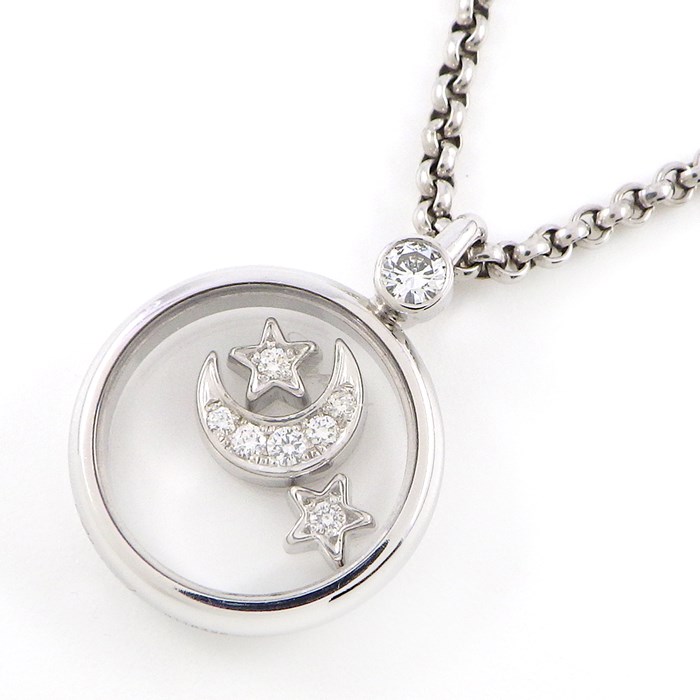 ショパール Chopard ネックレス ハッピーダイヤ 79/3929 月/星モチーフ 