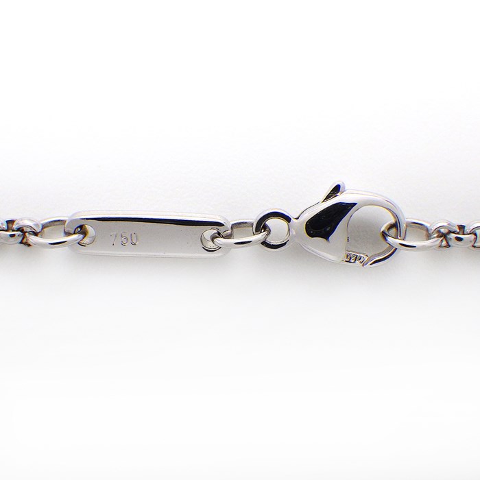 ショパール Chopard ネックレス ハッピーダイヤ 79/3929 月/星モチーフ ムービング ダイヤモンド K18WG 【中古】