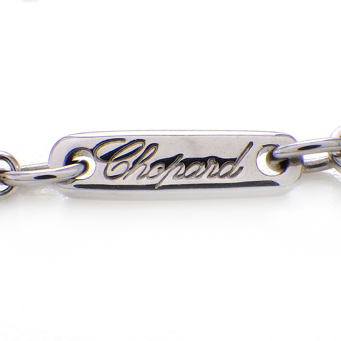 ショパール Chopard ネックレス ハッピーダイヤ 79/3929 月/星モチーフ ムービング ダイヤモンド K18WG 【中古】