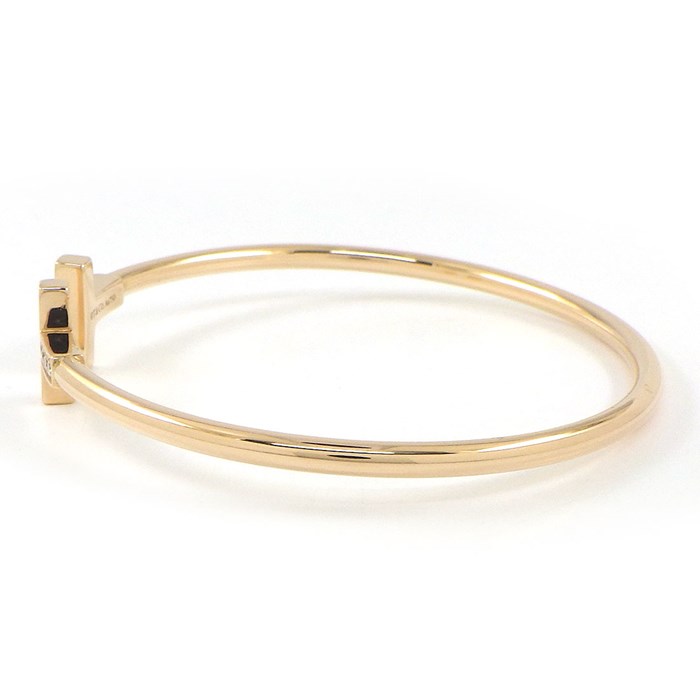 ティファニー Tiffany & Co. バングル T ワイヤー ミディアムモデル 60010767 ダイヤモンド 計0.24ct K18PG 【中古】