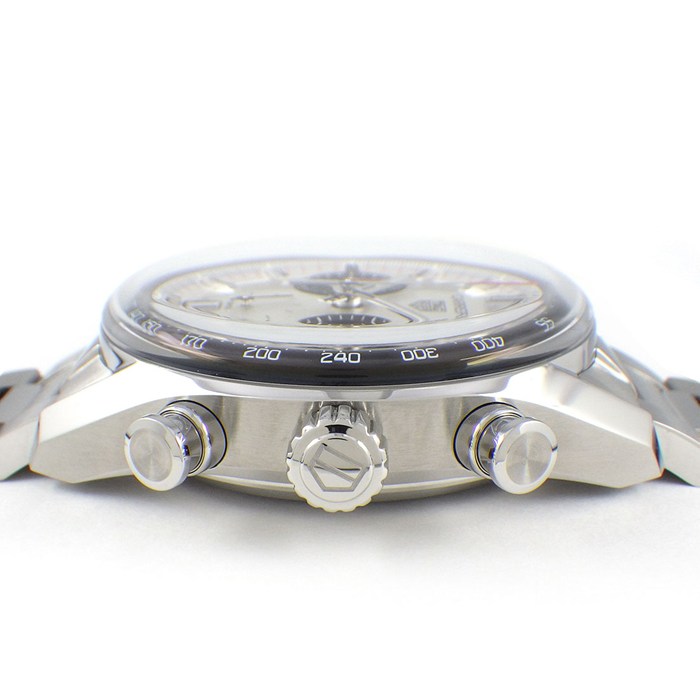 タグ・ホイヤー TAG Heuer 腕時計 カレラ クロノグラフ CBS2216.BA0048 デイト スモールセコンド 裏スケ 夜光インデックス 夜光針 サンレイ シルバー/ブラック文字盤 SS 自動巻き 【箱・保付き】 【中古】