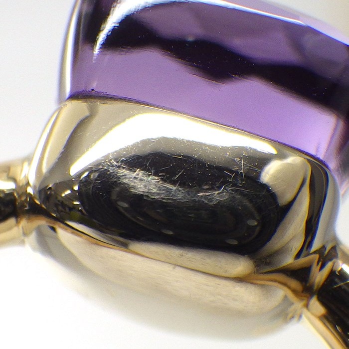 ポメラート Pomellato リング ヌード クラシック PAA1100_O6000_000OI スクエア クッション アメジスト K18WG K18PG 11号 【中古】