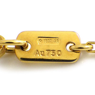 グッチ GUCCI ネックレス GG ランニング ロゴ ブルー トパーズ K18YG 【中古】