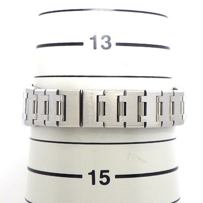 ブルガリ BVLGARI 腕時計 ブルガリ・ブルガリ BB26SS/12 12ポイント ダイヤモンドインデックス ロゴベゼル ブラック文字盤 SS クオーツアナログ 【中古】 ブルガリ BVLGARI 腕時計 ブルガリ・ブルガリ BB26SS/12 12ポイント