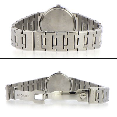 ブルガリ BVLGARI 腕時計 ブルガリ・ブルガリ BB26SS/12 12ポイント ダイヤモンドインデックス ロゴベゼル ブラック文字盤 SS クオーツアナログ 【中古】 ブルガリ BVLGARI 腕時計 ブルガリ・ブルガリ BB26SS/12 12ポイント