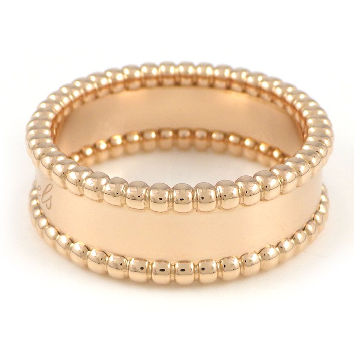ヴァンクリーフ＆アーペル Van Cleef & Arpels リング ペルレ シニアチュール VCARN32400 ロゴ K18PG 20.5号 / #61 【中古】