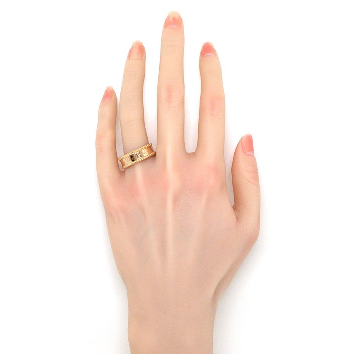 ヴァンクリーフ＆アーペル Van Cleef & Arpels リング ペルレ シニアチュール VCARN32400 ロゴ K18PG 20.5号 / #61 【中古】