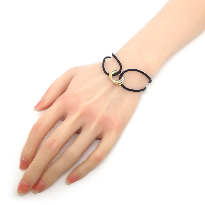 カルティエ Cartier ブレスレット トリニティ トリプル サークル スリーカラー ダイヤモンド K18PG K18WG K18YG 【中古】