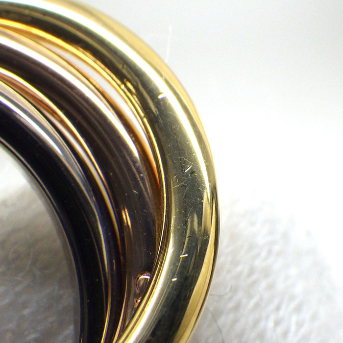 カルティエ Cartier ブレスレット トリニティ トリプル サークル スリーカラー ダイヤモンド K18PG K18WG K18YG 【中古】