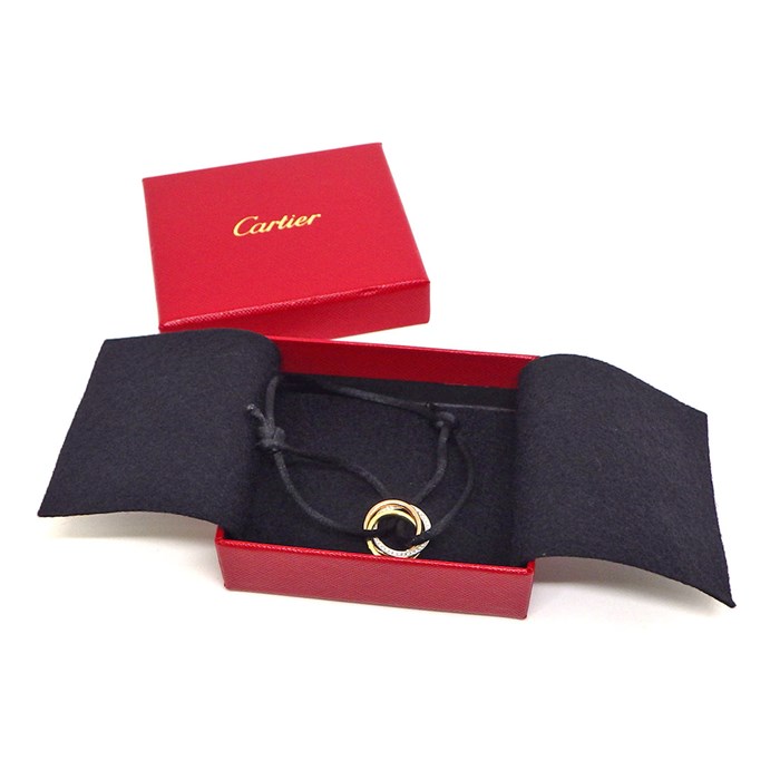 カルティエ Cartier ブレスレット トリニティ トリプル サークル スリーカラー ダイヤモンド K18PG K18WG K18YG 【中古】