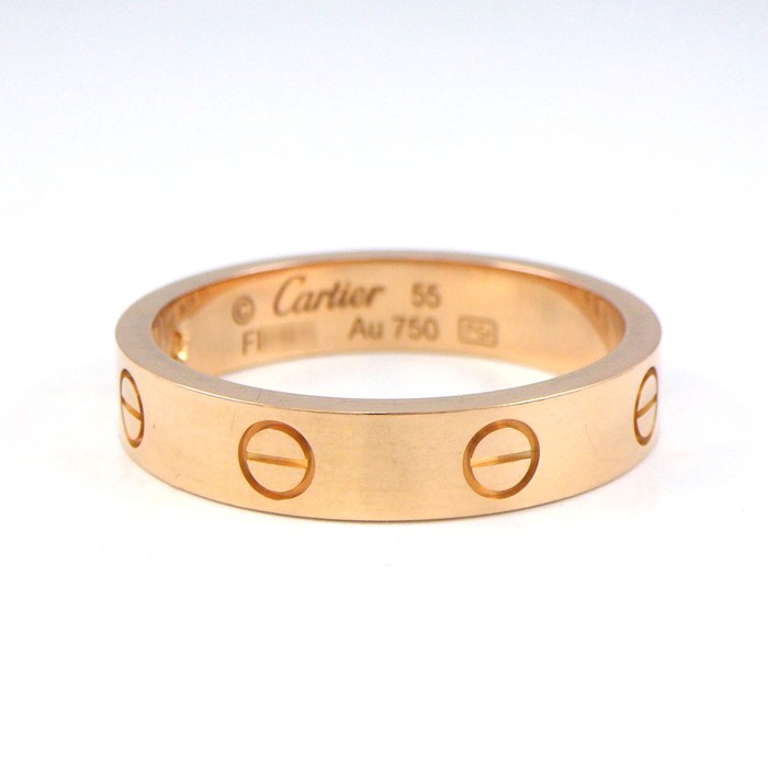 カルティエ Cartier リング ラブ スモールモデル SM B4050755 1ポイント ダイヤモンド 0.02ct K18PG 14.5号 / #55 【中古】