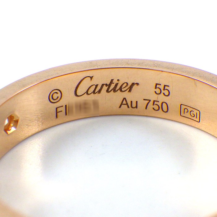 カルティエ Cartier リング ラブ スモールモデル SM B4050755 1ポイント ダイヤモンド 0.02ct K18PG 14.5号 / #55 【中古】