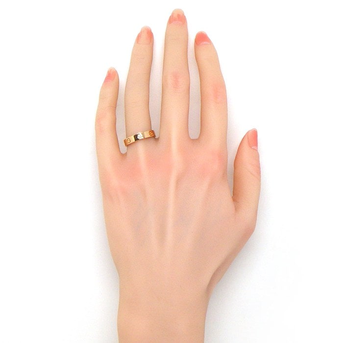カルティエ Cartier リング ラブ スモールモデル SM B4050755 1ポイント ダイヤモンド 0.02ct K18PG 14.5号 / #55 【中古】