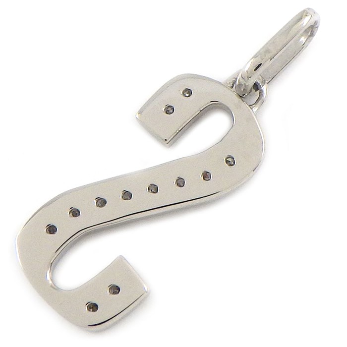 【ダイヤモンド】 ペンダントトップ アルファベット モチーフ イニシャル S ダイヤモンド 計0.11ct PT900