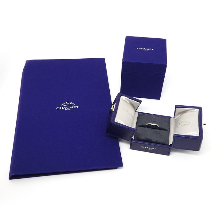 ショーメ Chaumet リング ジョゼフィーヌ エグレット 082554 ハーフ エタニティ 27ポイント ダイヤモンド 計0.23ct PT950 8号 / #48 【箱・保付き】 【中古】
