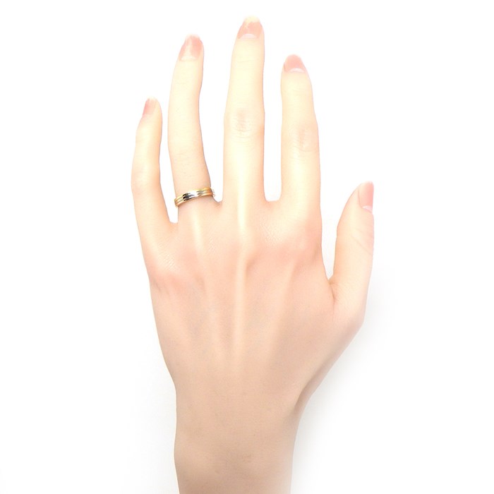 カルティエ Cartier リング ヴァンドーム ルイ カルティエ ウェディング バンド B4052200 トリニティ スリーカラー K18YG K18PG K18WG 8号 / #48 【中古】