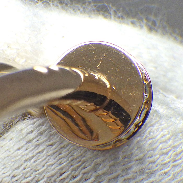 カルティエ Cartier バングル ジュスト アン クル SM B6065815 釘モチーフ 20ポイント ダイヤモンド 計0.18ct K18PG / #16 【中古】