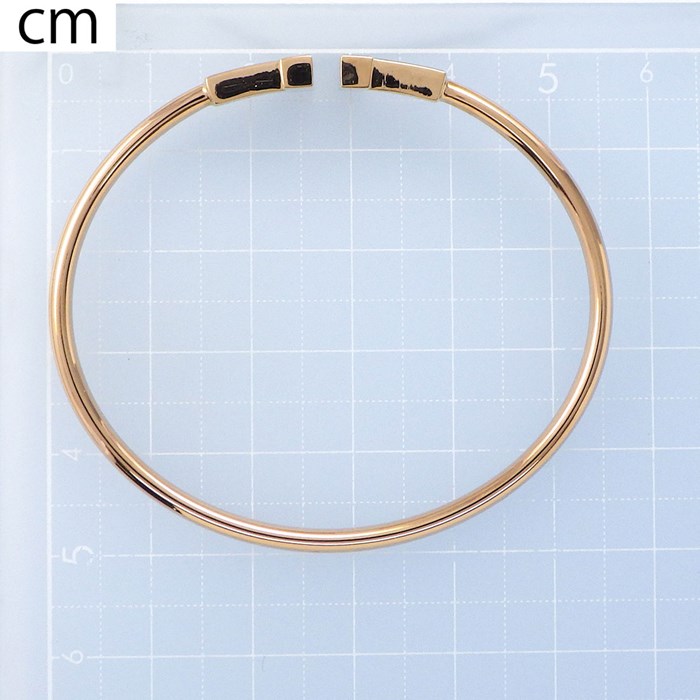 ティファニー Tiffany & Co. バングル T ワイヤー ミディアムモデル 63958301 ホワイト シェル K18PG / #S 【中古】