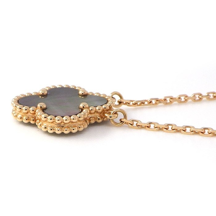ヴァンクリーフ＆アーペル Van Cleef & Arpels ネックレス ヴィンテージアルハンブラ VCARP4KK00 グレー シェル K18PG 【中古】
