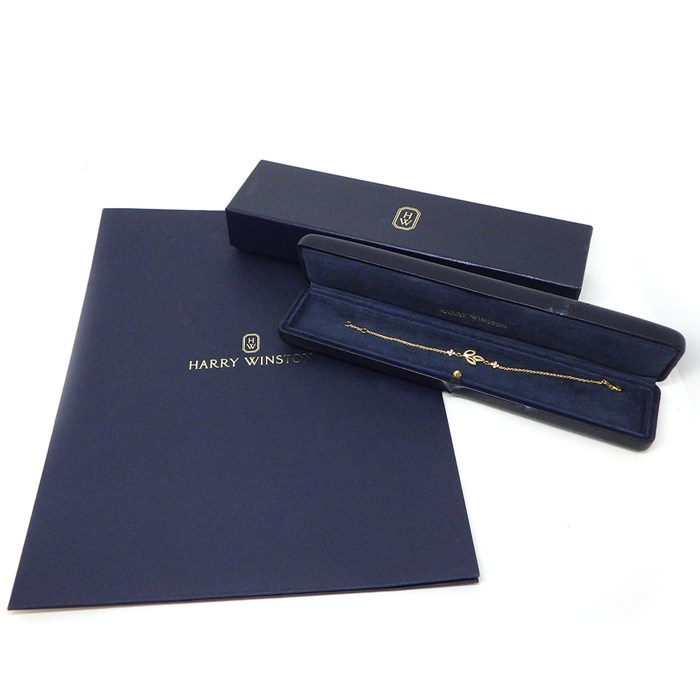 ハリーウィンストン HARRY WINSTON ブレスレット リリークラスター ミニ BRDYSM1MLC リーフ フラワー 47ポイント ダイヤモンド 計0.31ct K18YG 【中古】