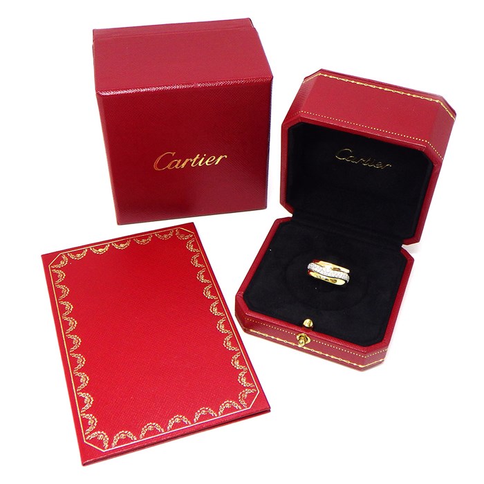 【カルティエ Cartier】リング ラブミー 3連 3ロウ スリーカラー ダイヤモンド K18PG K18WG K18YG 12号 / #52 【箱・保付き】 