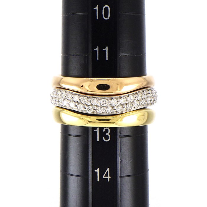 ワンピなど最旬ア！ Cartier】リング カルティエ ラブミー スリーカラー 3ロウ 3連 アクセサリー