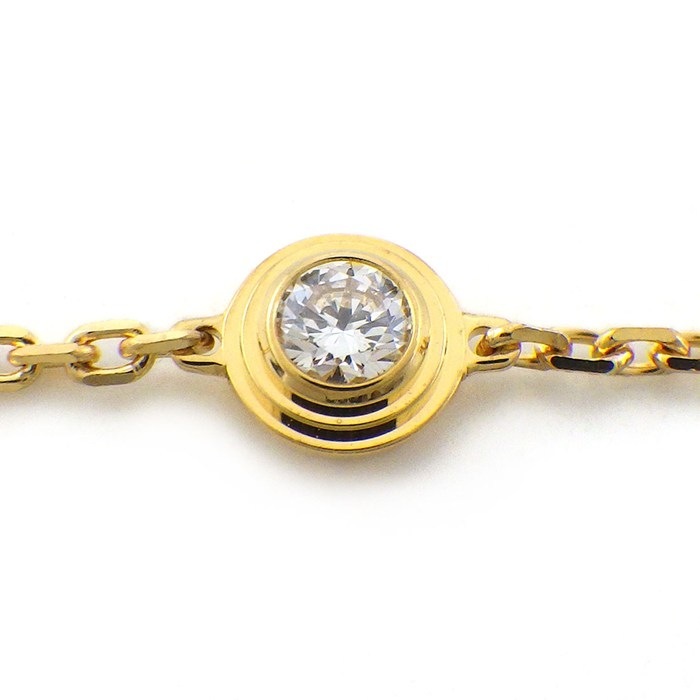 カルティエ Cartier ブレスレット ダムール ミニモデル XS ディアマン レジェ B6045617 1ポイント ダイヤモンド 0.04ct K18YG 【中古】