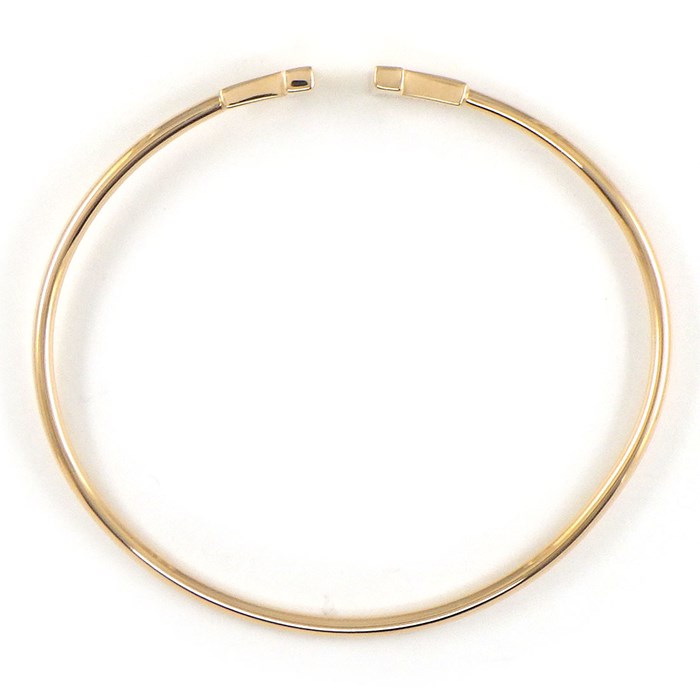 ティファニー Tiffany & Co. バングル T ワイヤー ナロー 60010744 K18PG / #S 【中古】