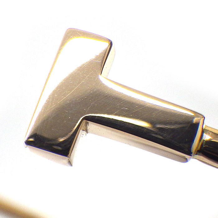 ティファニー Tiffany & Co. バングル T ワイヤー ナロー 60010744 K18PG / #S 【中古】
