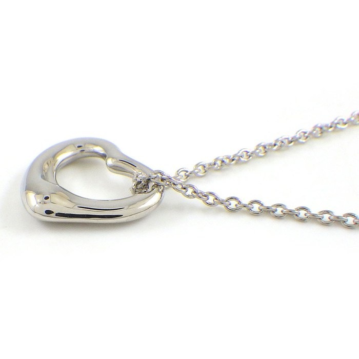 ティファニー Tiffany & Co. ネックレス オープン ハート 幅11mmモデル PT950 【中古】