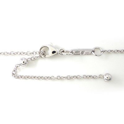 サルヴァトーレ・フェラガモ Salvatore Ferragamo ネックレス ボウ リボン モチーフ パヴェ ダイヤモンド K18WG 【中古】