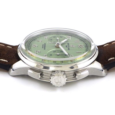 ブライトリング Breitling 腕時計 プレミエ BO9 AB0930D31L1P1 クロノグラフ スモールセコンド 裏スケ ピスタチオグリーン 文字盤 SS ブラウン 革ベルト 手巻き 【箱・保付き】 【中古】