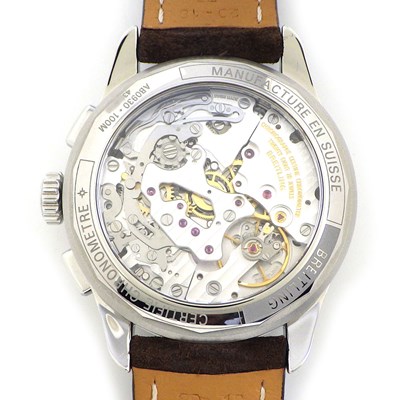 ブライトリング Breitling 腕時計 プレミエ BO9 AB0930D31L1P1 クロノグラフ スモールセコンド 裏スケ ピスタチオグリーン 文字盤 SS ブラウン 革ベルト 手巻き 【箱・保付き】 【中古】