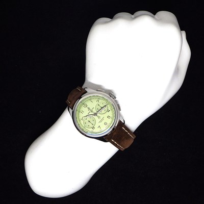 ブライトリング Breitling 腕時計 プレミエ BO9 AB0930D31L1P1 クロノグラフ スモールセコンド 裏スケ ピスタチオグリーン 文字盤 SS ブラウン 革ベルト 手巻き 【箱・保付き】 【中古】